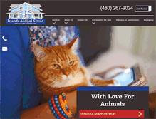 Tablet Screenshot of islandsanimalclinic.net